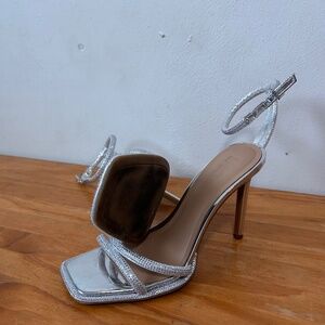 INC silver strap high heel shoes